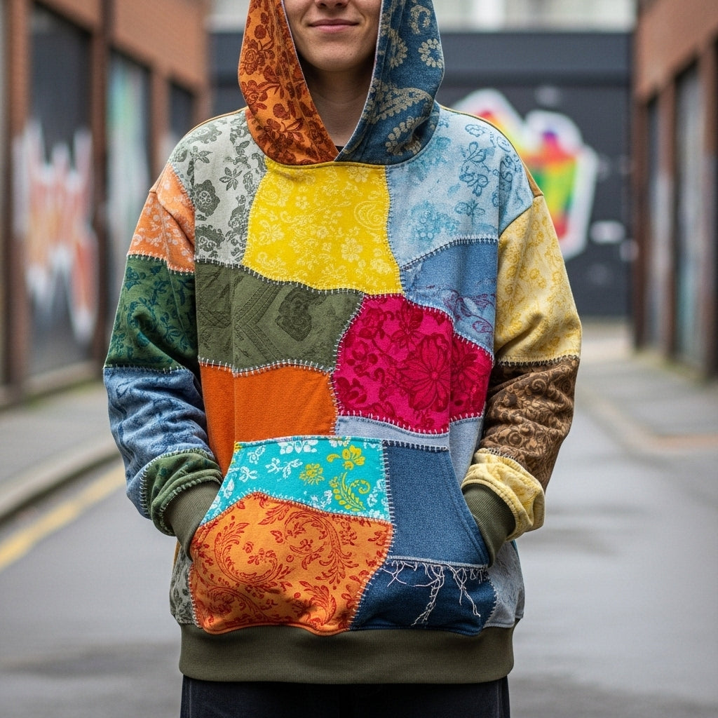 ZTS Threads Patchwork Hoodie – Authentic, Premium Comfort & Unique Streetwear Style